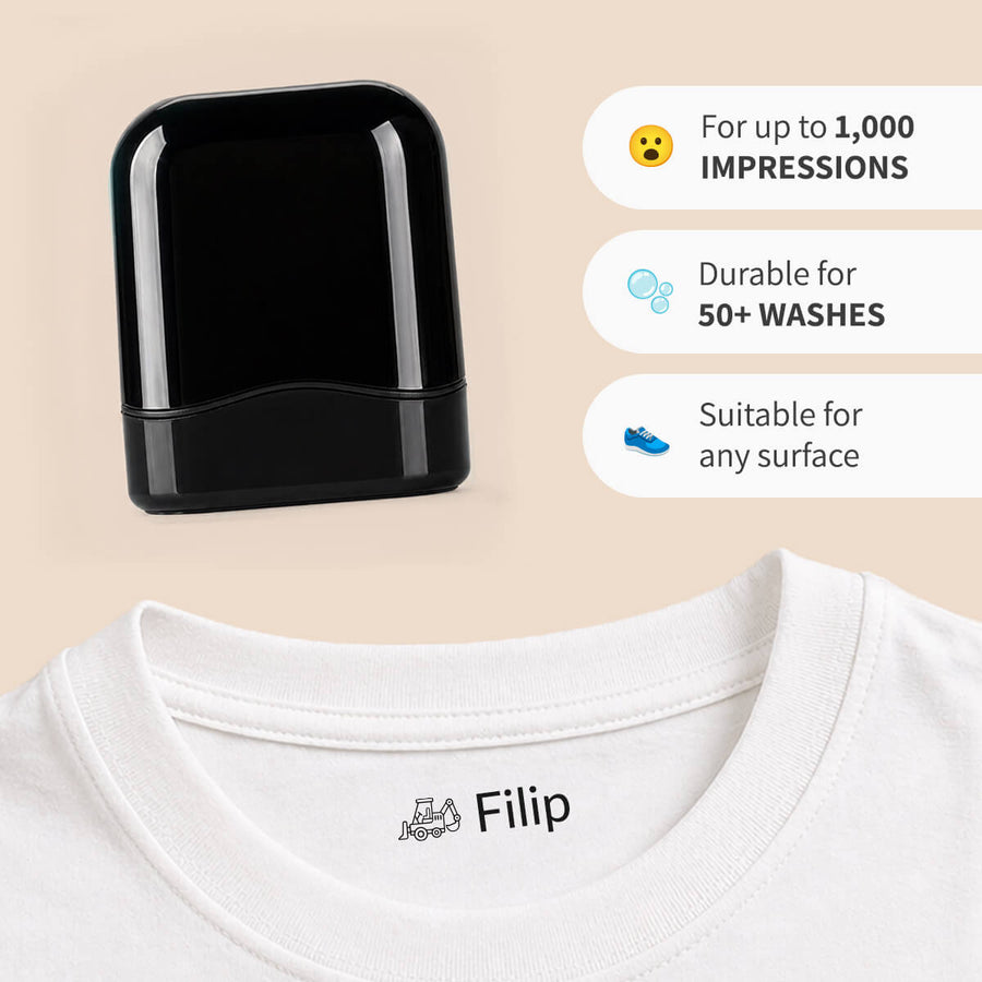 Plain colours — personalised name stamp — 8