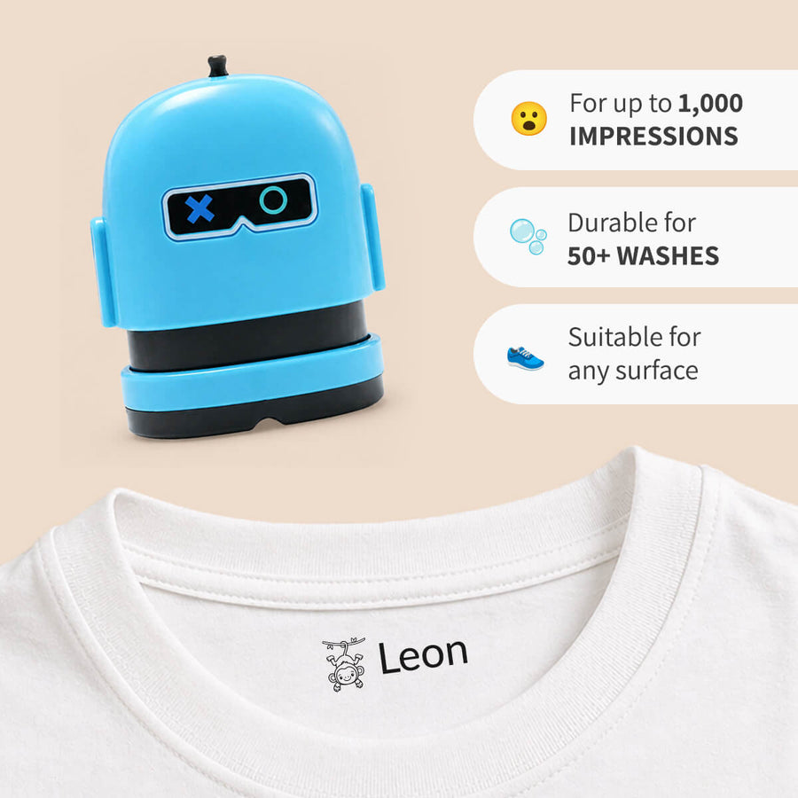 Robots — personalised name stamp — 6