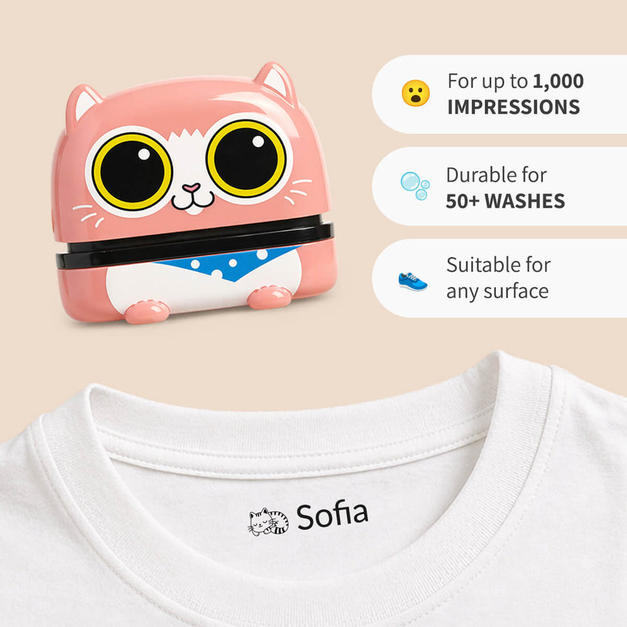 Cuddly animals — personalised name stamp — 6