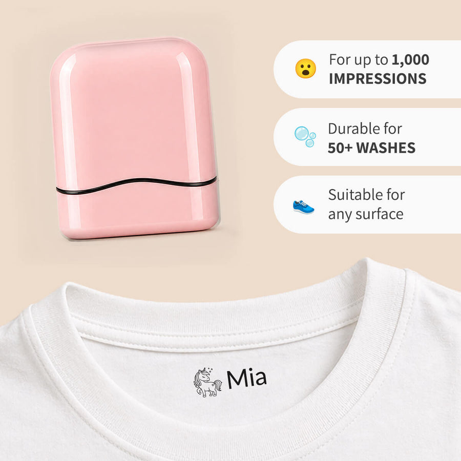 Plain colours — personalised name stamp — 2