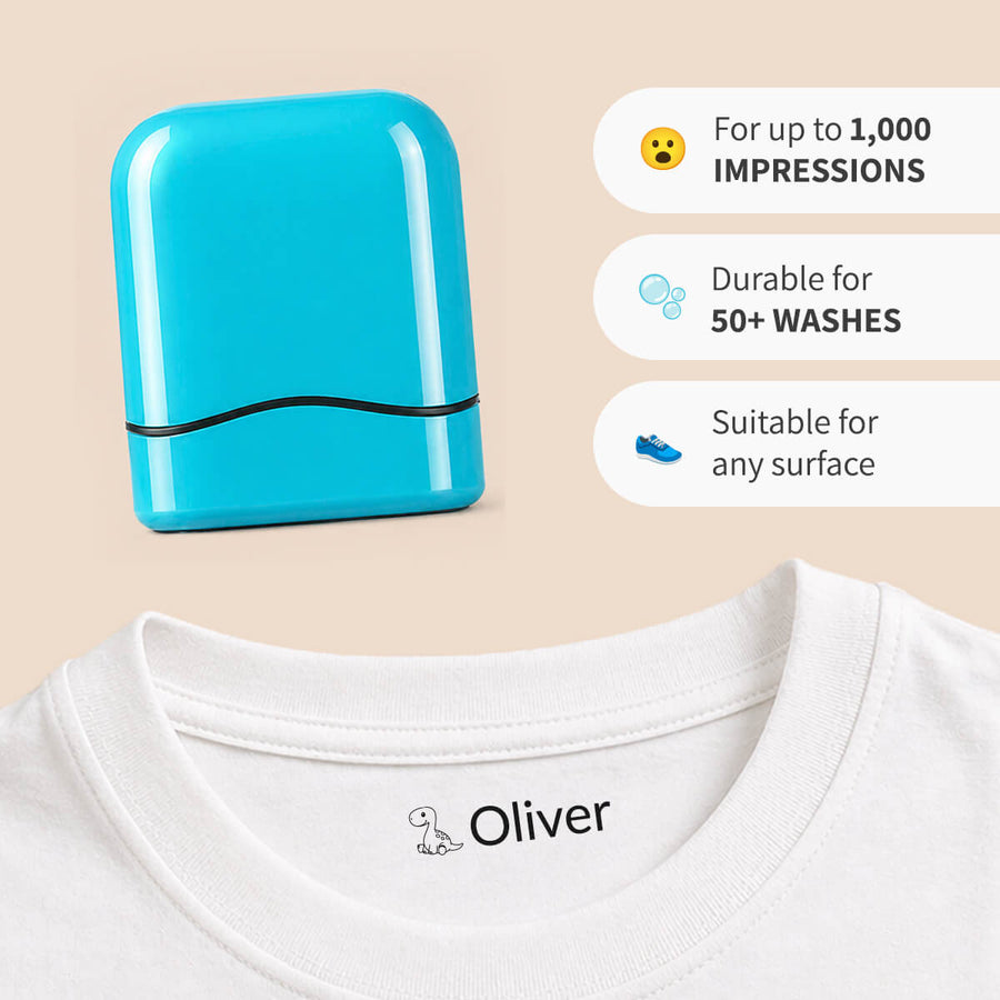 Plain colours — personalised name stamp — 6