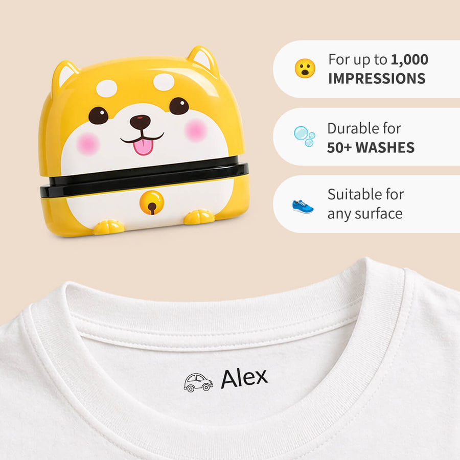 Cuddly animals — personalised name stamp — 8